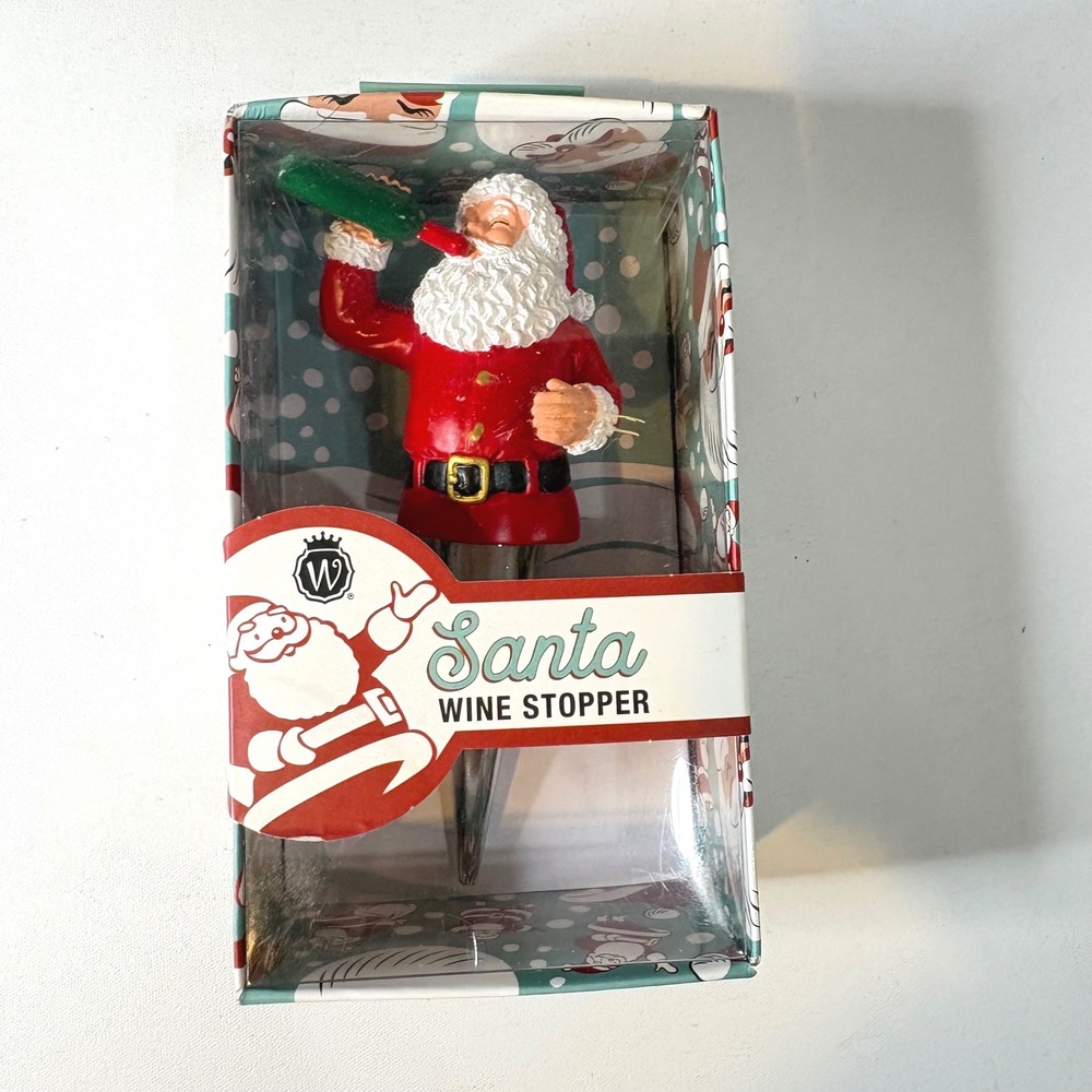 Wild Eye Designs Santa Wine Stopper Christmas Barware Gift Drinking Santa 137464